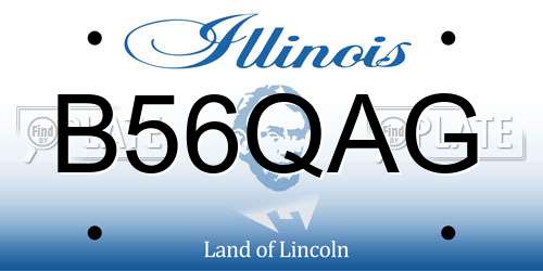 B56QAG Illinois License Plate