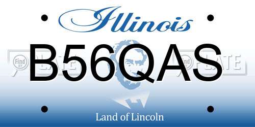 B56QAS Illinois License Plate