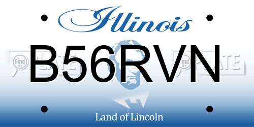 B56RVN Illinois License Plate