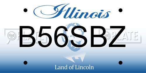B56SBZ Illinois License Plate