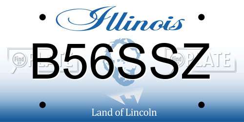 B56SSZ Illinois License Plate