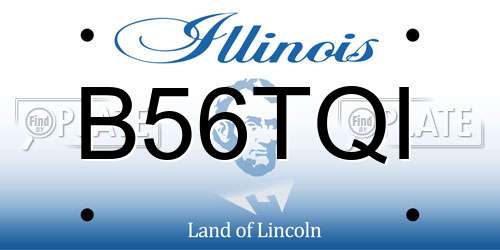 B56TQI Illinois License Plate