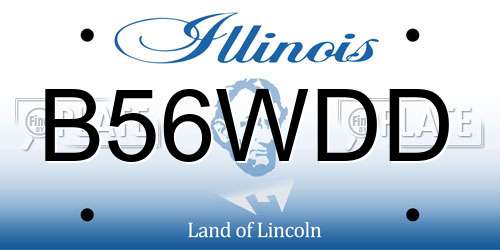 B56WDD Illinois License Plate
