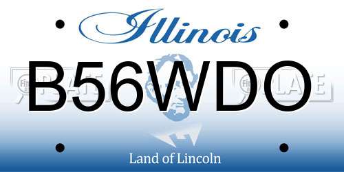 B56WDO Illinois License Plate
