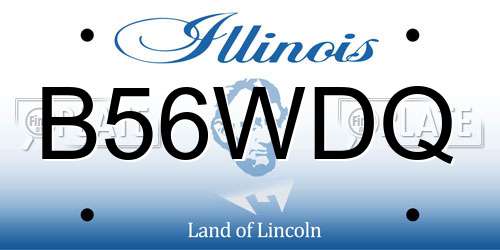 B56WDQ Illinois License Plate