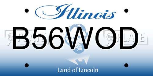 B56WOD Illinois License Plate