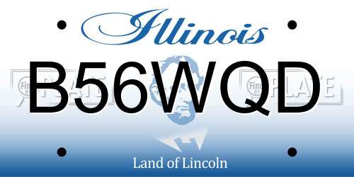 B56WQD Illinois License Plate