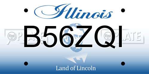 B56ZQI Illinois License Plate