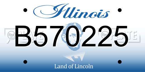 B570225 Illinois License Plate
