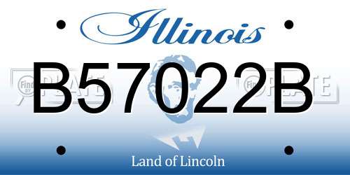 B57022B Illinois License Plate