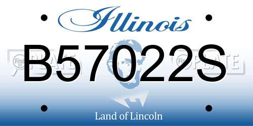 B57022S Illinois License Plate
