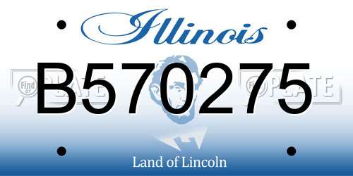 B570275 Illinois License Plate