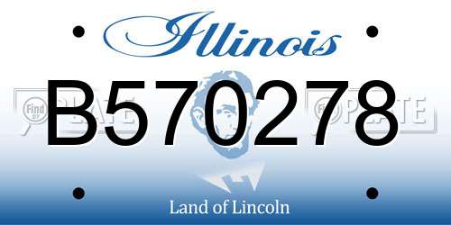 B570278 Illinois License Plate
