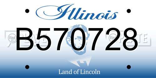 B570728 Illinois License Plate