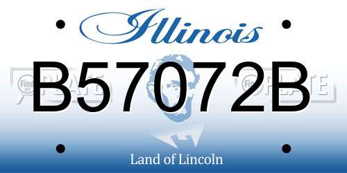 B57072B Illinois License Plate