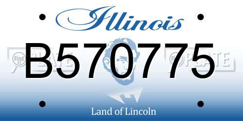 B570775 Illinois License Plate