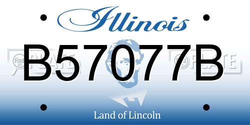 B57077B Illinois License Plate