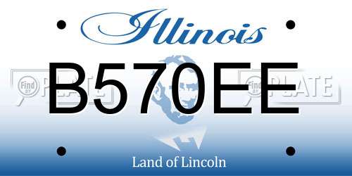 B570EE Illinois License Plate