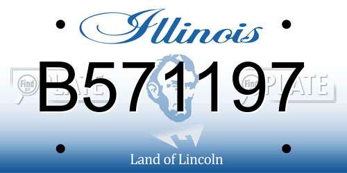 B571197 Illinois License Plate