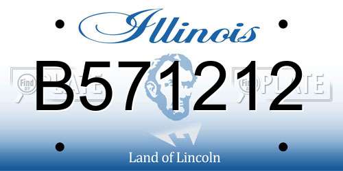 B571212 Illinois License Plate