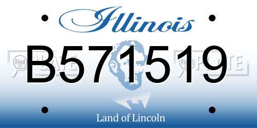 B571519 Illinois License Plate
