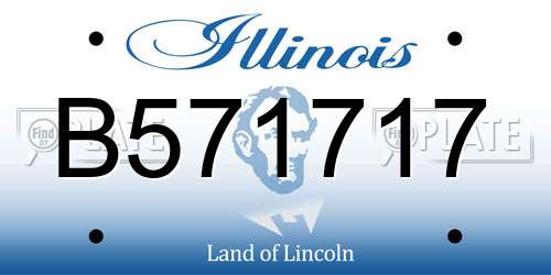 B571717 Illinois License Plate