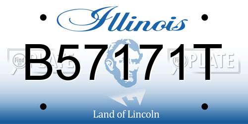 B57171T Illinois License Plate