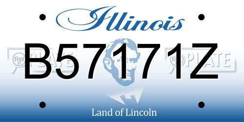 B57171Z Illinois License Plate