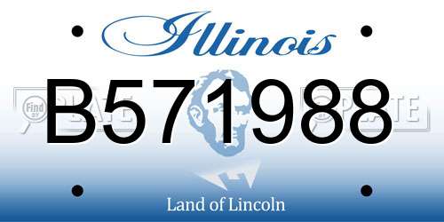 B571988 Illinois License Plate