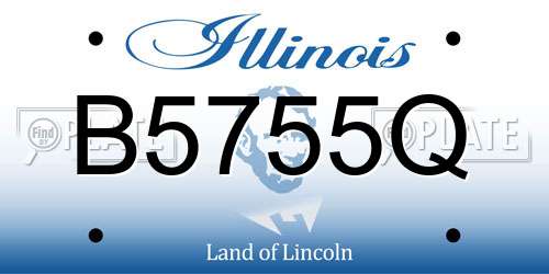 B5755Q Illinois License Plate