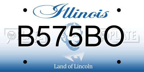 B575BO Illinois License Plate