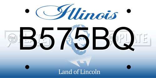 B575BQ Illinois License Plate