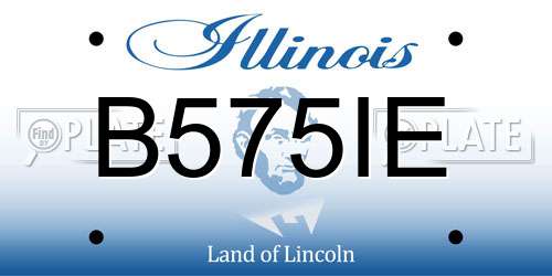 B575IE Illinois License Plate