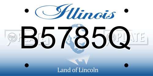 B5785Q Illinois License Plate