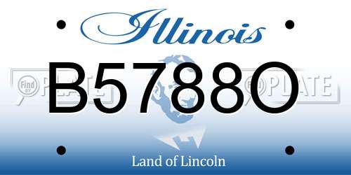 B5788O Illinois License Plate