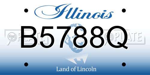 B5788Q Illinois License Plate