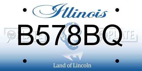 B578BQ Illinois License Plate