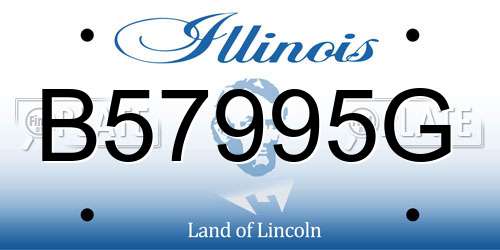 B57995G Illinois License Plate