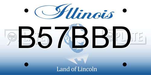 B57BBD Illinois License Plate