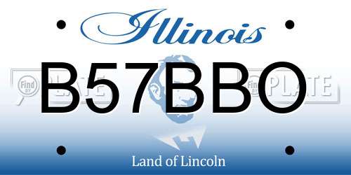 B57BBO Illinois License Plate