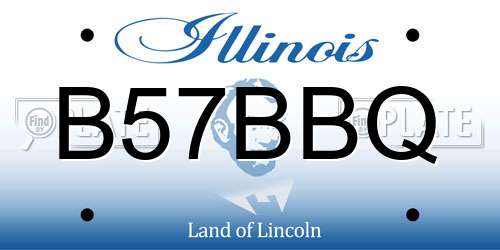 B57BBQ Illinois License Plate