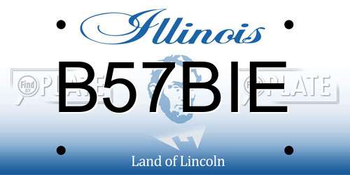 B57BIE Illinois License Plate
