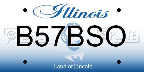 B57BSO Illinois License Plate