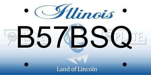 B57BSQ Illinois License Plate