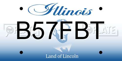 B57FBT Illinois License Plate