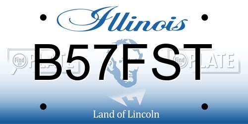 B57FST Illinois License Plate