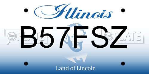 B57FSZ Illinois License Plate