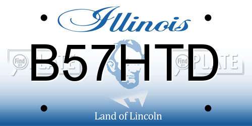 B57HTD Illinois License Plate