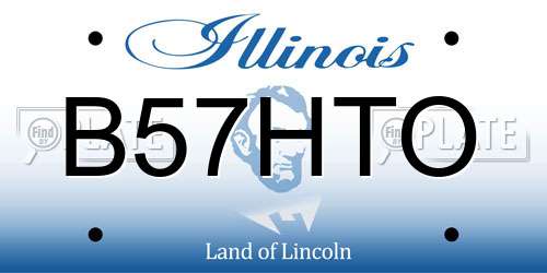 B57HTO Illinois License Plate