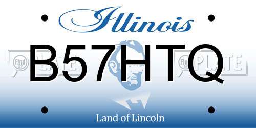 B57HTQ Illinois License Plate